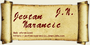 Jevtan Narančić vizit kartica